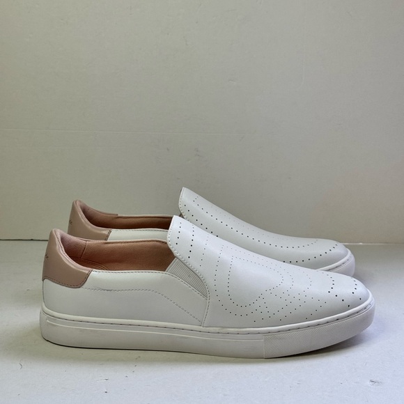 Kate Spade New York Azores White Pink Slip On Sneakers Size 8.5 - Picture 1 of 10